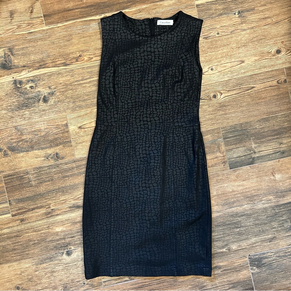Calvin Klein Black Sleeveless Sheath Mini Dress - Picture 1 of 10